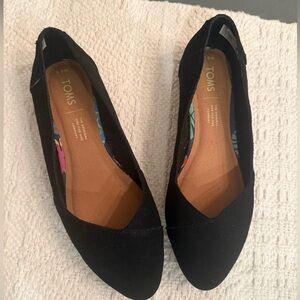 Tom’s Ballet Flats - 6.5 - Black Canvas